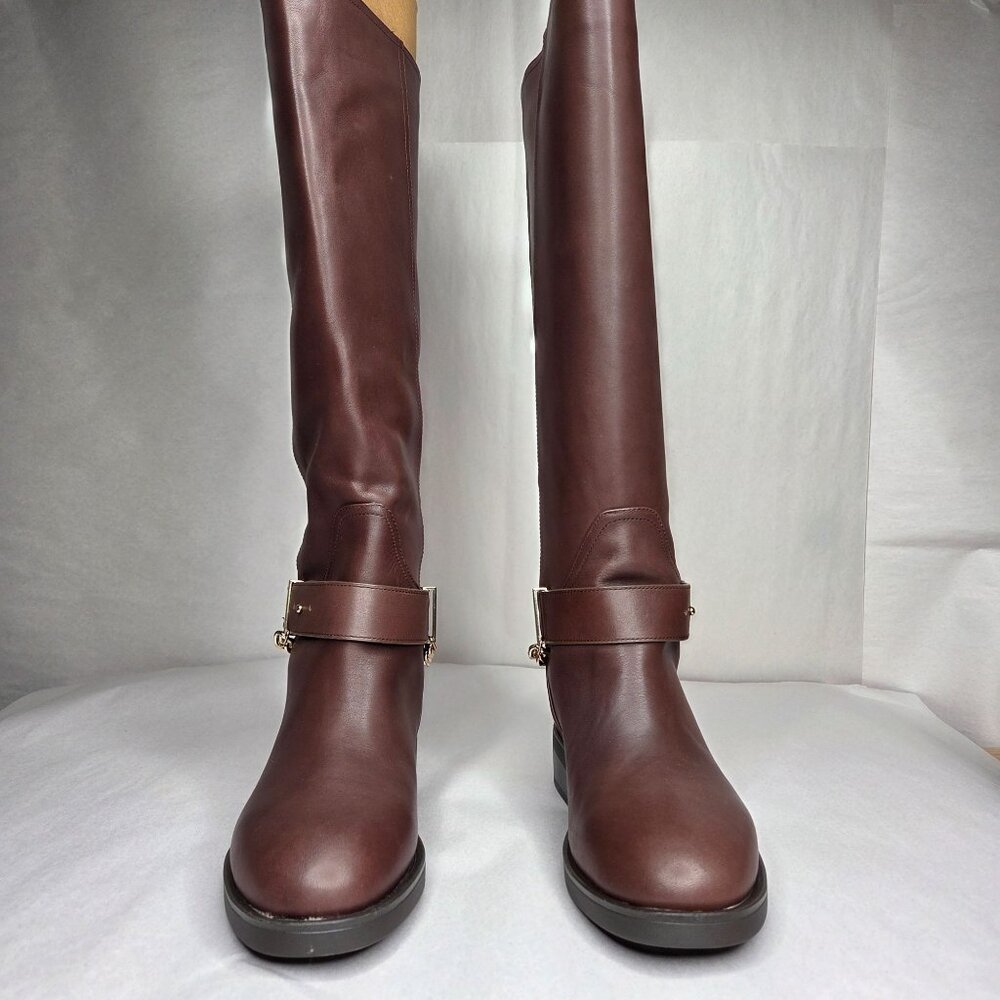 NWT Aqua Women's Riley Knee High Leather Riding Boots - Picture 2 of 6